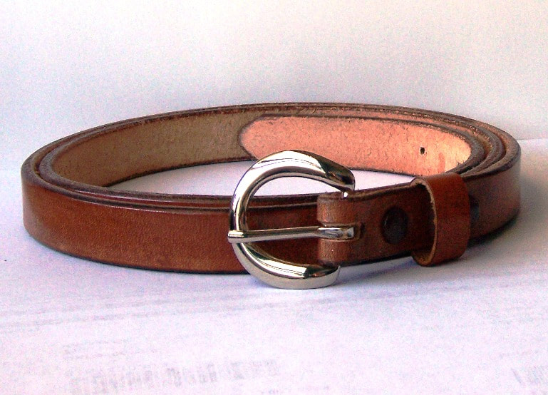 Leather Skinny Dress Belt