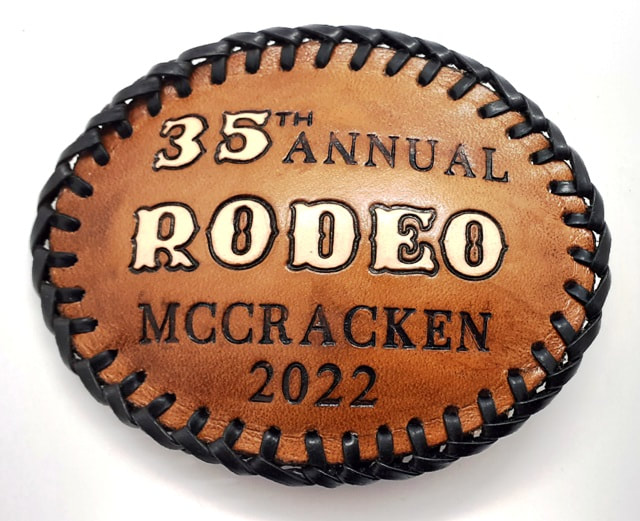 Handmade Leather Rodeo Buckles